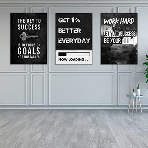 Yetaryy Motivational Poster Inspirational Wall Art 3 Pieces Canvas Painting - Image 4