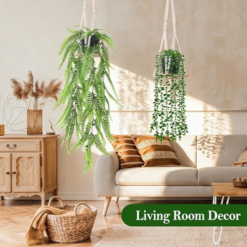 Der Rose 8Pcs Artificial Hanging Plants - Image 5