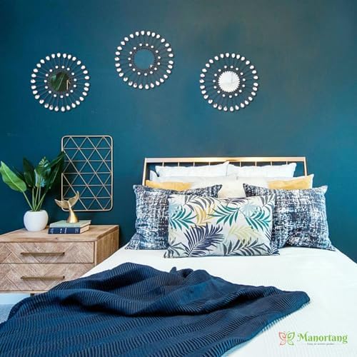 Black Mirrors 3 Piece, Sunburst Mirror Hanging Wall Decor, 9inch indoor Adorn - Image 6