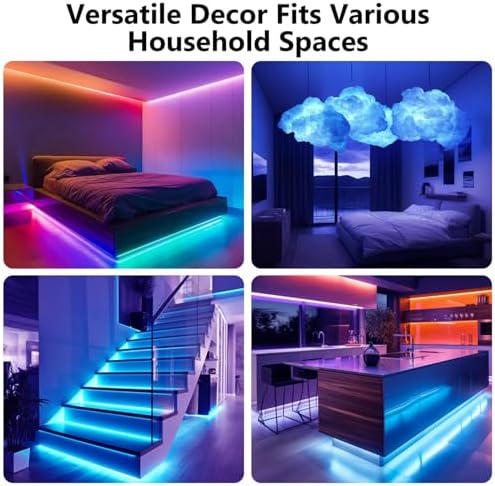 DAYBETTER LED Strip Lights 110ft, RGB Music Sync Smart App Control 1 Roll - Image 6
