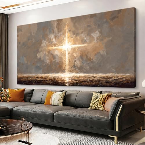 Canvas Wall Art Decor For Living Room Brown Minimalist Wall Oversized Modern by QILISHEN-