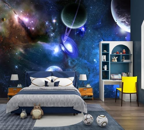 Galaxy Planet Wallpaper Mural Peel and Stick by TUNDJ