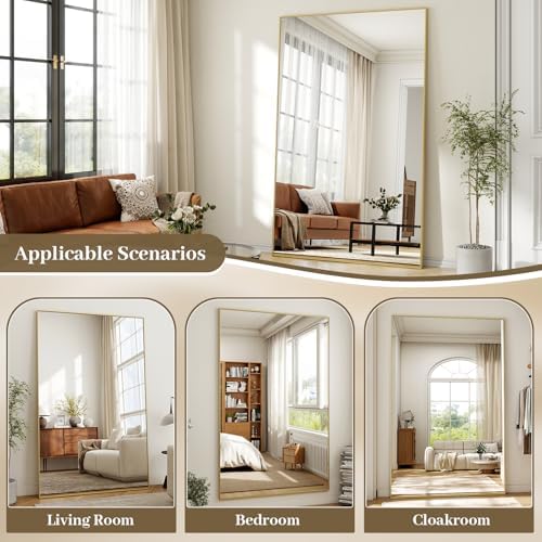 Easly Full Length Mirror with Stand 46"x76" Full Body Mirror Floor Mirror - Image 7