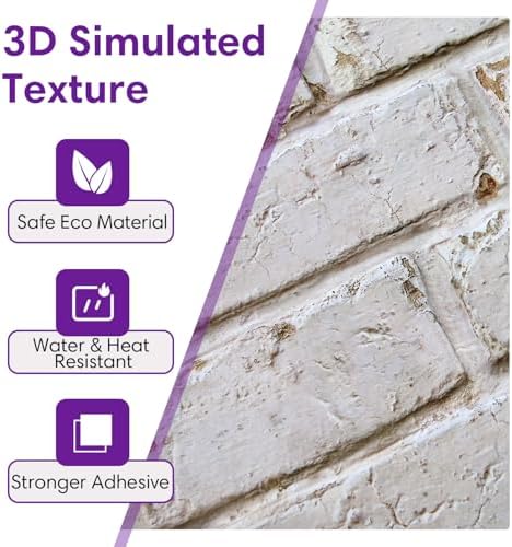 3D Faux Brick Wall Panels Peel and Stick, Designed - Image 4