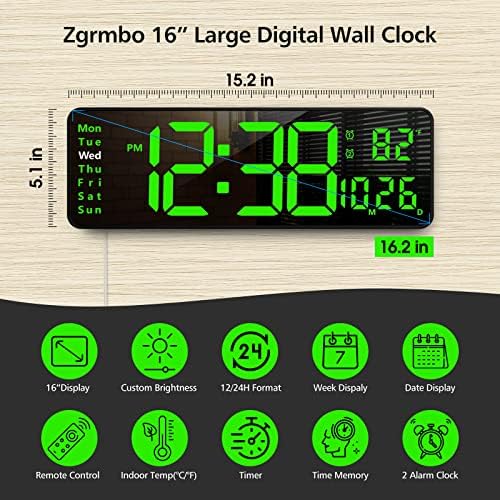 Zgrmbo 16-inch Digital Wall Clock - Image 2