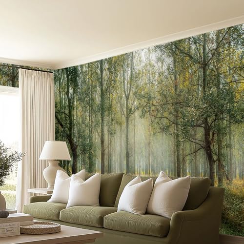 Forest Landscape wall murals Woodland Tree Peel and Stick self Adhesive - Image 3