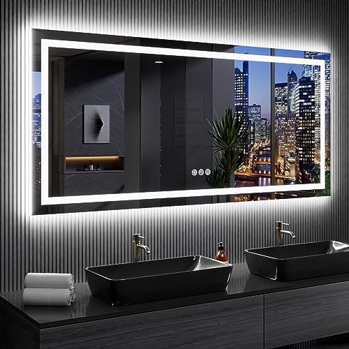 LOAAO 77"X36" RGB LED Bathroom Mirror by LOAAO