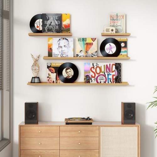 Floating Picture Ledge Shelves Set of 8, 16 Inch Shelves - Image 2