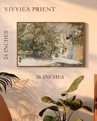 VIYYIEA Vintage Plant Large Framed Wall Art, 24x36 Inch Canvas Print Artwork - Image 5