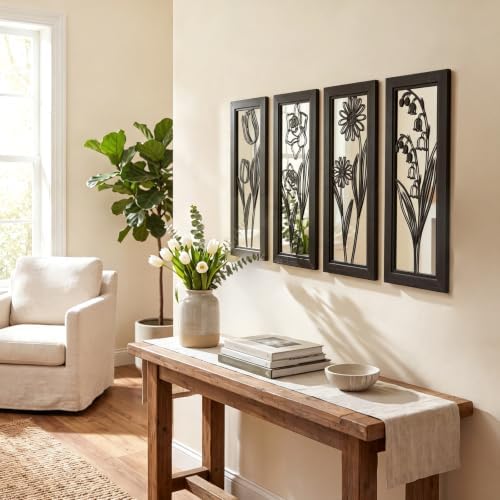 ZEXUIRU 4 Set Rustic Wall Mirrors - Image 5