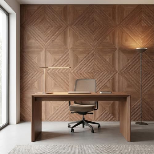6 Pack Acoustic Wood Wall Panels, 23.6x23.6 Inch Sound Absorbing Panels - Image 2