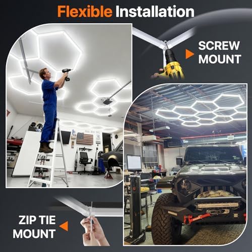 Hexagon Garage Lights: 42W 1 Grids Hexagon Led Lights 4620LM - Image 5