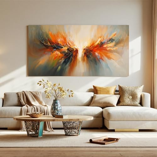 Modern Abstract Wings Canvas Wall Art Decor - Image 2