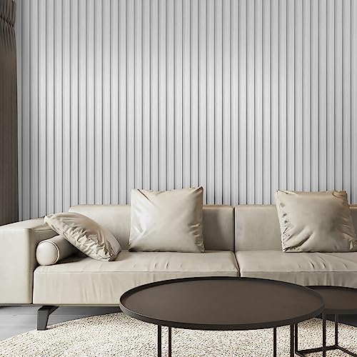 Art3d 96 x 6 Inch WPC Wood Diffuser Slat Wall Panel, Matte White - Image 3