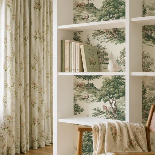 VaryStyle Tolie Woodland Wallpaper Peel and Stick Forest Tree/Deer/Floral - Image 5