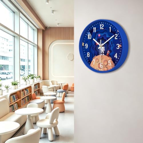 8” Silent Small Wall Clock, Battery Operated Clock - Image 6
