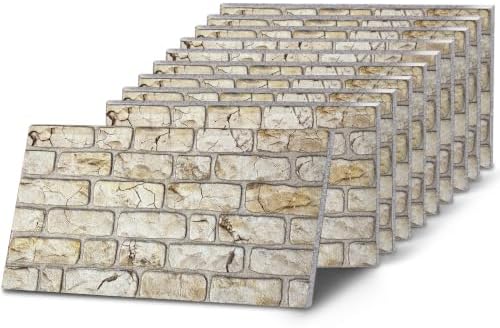 K&B Panels 3D Wall Panels, Realistic Rustic Brick Effect Styrofoam Wall by Unknown