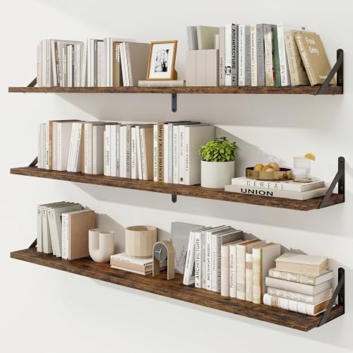 Floating Shelves, 8 Inch Deep Rustic Book Shelf by KovaScapeHomeDecor