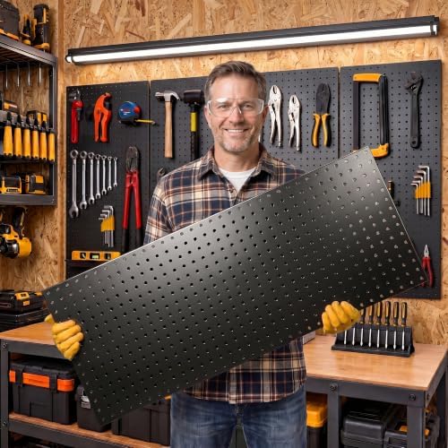 4 Pcs Metal Pegboard Panels 16x33in - Image 2