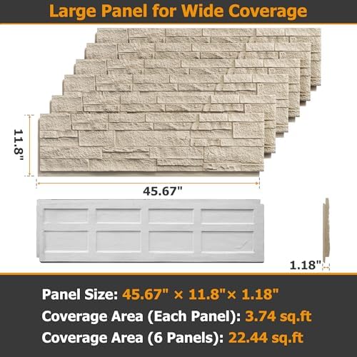 ROOMTEC 6-Packs Faux Stone Wall Covering Panels - Image 2