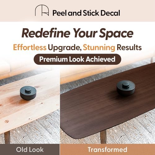 Dark Brown Wood Contact Paper, 17.3" x 197" Peel and Stick Waterproof Wallpaper - Image 3