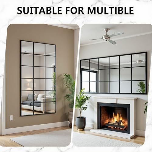Dewfig Windowpane Full Length Mirror - Image 5