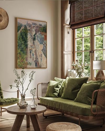 ARPEOTCY Cityscape Framed Canvas Wall Art, 24x36 Inch, Vintage French Street - Image 5