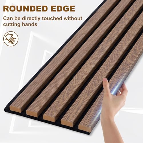 Wood Slat Acoustic Panels, 94.5 x 7.9 Inch - Image 4