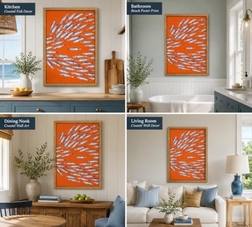 Framed Sardine Canvas Wall Art - Image 6