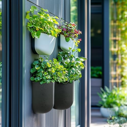 LA Jolie Muse Wall Planters for Indoor Plants, Hanging Flower Pots, 2 Pack - Image 2