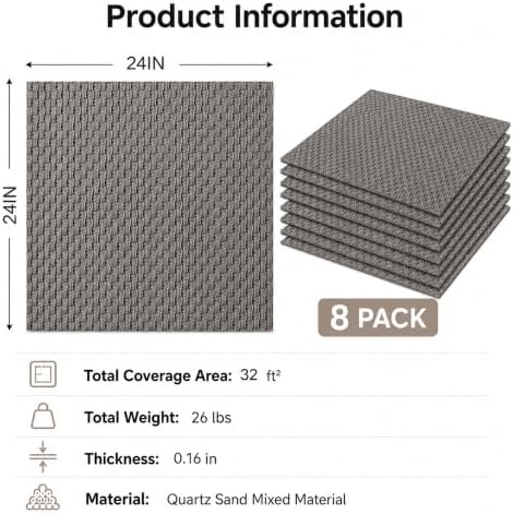 VooBang 8-Pack 3D Wall Panels, Quartz Sand Mixed Material, Bendable & Cut-Free - Image 2
