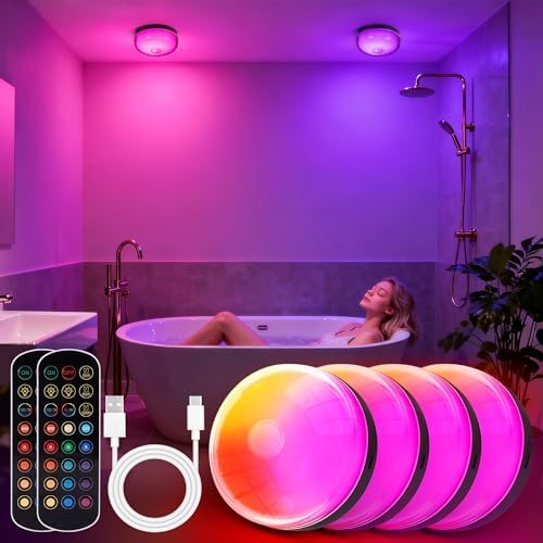 4-Pack Waterproof Shower Lights by Unknown