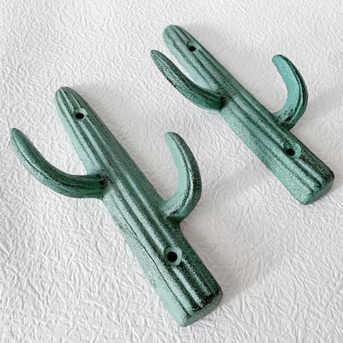 Rustic Cactus-Shaped Decorative Wall Hook Rack Hangers - Image 4