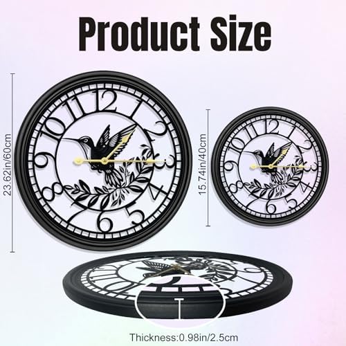 Big Wall Clock - Wall Clocks for Living Room Decor, Quiet and No Ticking - Image 2