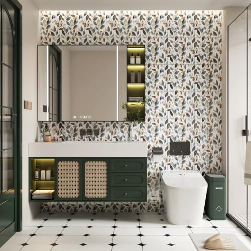 20pcs Marble Peel and Stick Shower Wall Panels 11.8"x11.8" - Image 3