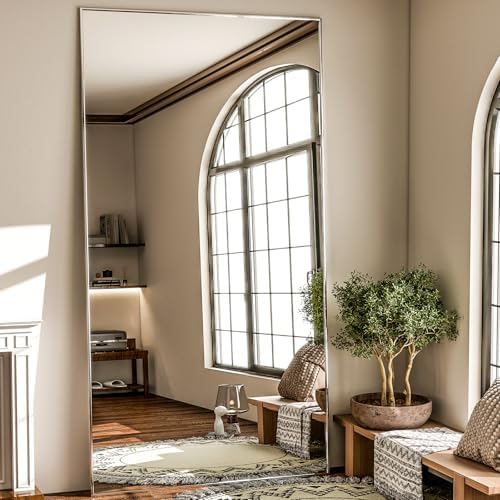 GLSLAND 76"x34" Full Length Mirror Extra Large Hanging or Leaning Rectangle by GLSLAND