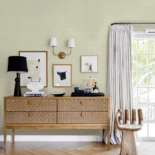 Grasscloth Peel and Stick Wallpaper, 78.7"x17.3" - Image 7