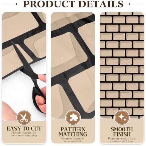 Chuangdi 2Pcs 4.5 x 9ft Brick Stone Backdrop Wallpaper Tablecloth - Image 3