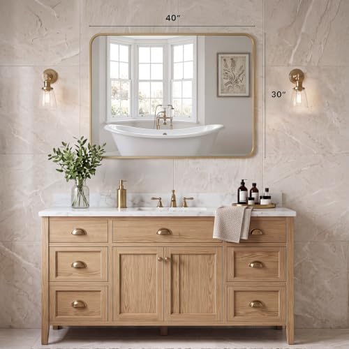 Sweetcrispy Bathroom Wall Mirror, 40x30 Inch Mirror - Image 2