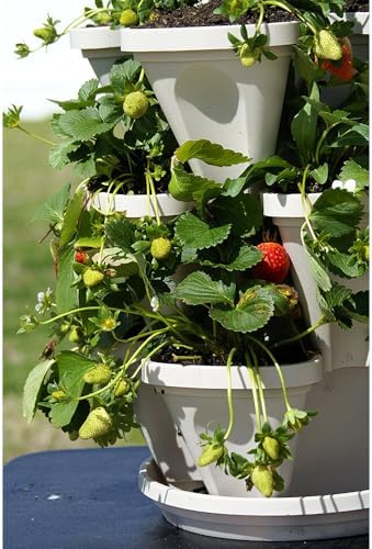 Vertical Garden Planter 4 Tier Stackable System 16 Plants, Space Saving Herb - Image 6