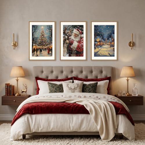 Aryroi Large Enchanting Christmas Framed Canvas Wall Art Set- 24"x36"x3 - Image 4