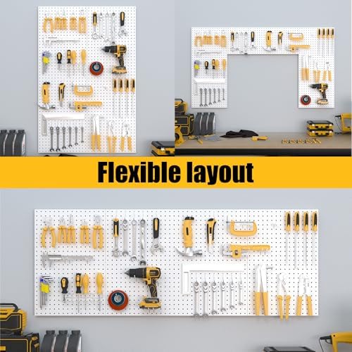 Spampur Peg Board, 8 Pack Metal Pegboard Panels - Image 5