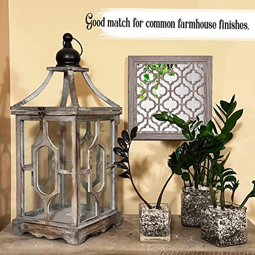 Yudarte 2pcs Set Square Moroccan Cutout Wall Mirror Decor - Image 4