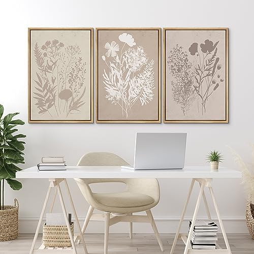MUDECOR Framed Canvas Print Wall Art Wildflower Art Print, Floral Botanical - Image 4