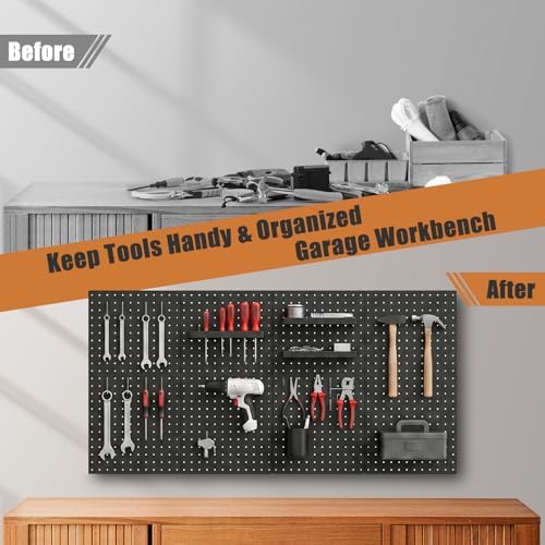 PBHEPJ 6 Pcs Metal Pegboard Panels, Includes Drywall Anchors and Screws Kits - Image 5
