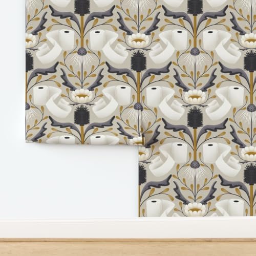 Spoonflower Abstract Bathroom Peel and Stick Wallpaper - Image 4