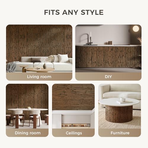 OUZUGIE 2 Pack 96x48 Inch Natural Bamboo Wall Panel - Image 4