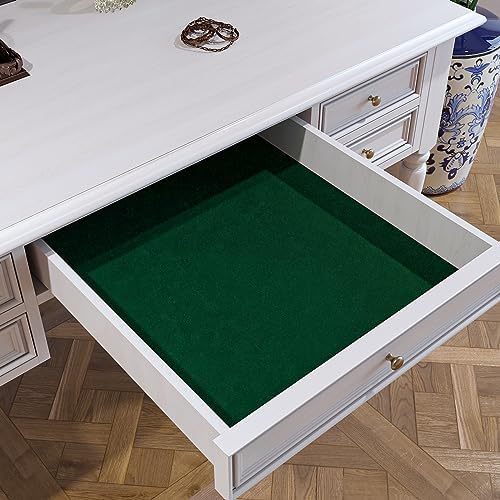 VaryPaper 15.7''x78.7'' Self Adhesive Dark Green Velvet Fabric Felt Roll Velvet - Image 5