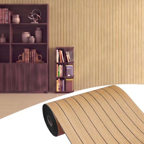 Elvone Peel and Stick PVC Slat Wood Wall Panel by Elvone