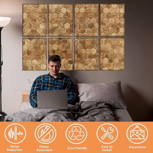 8 Pack Art Acoustic Panels Soundproof Wall Panels, 48X32Inches Sound Dampening - Image 2